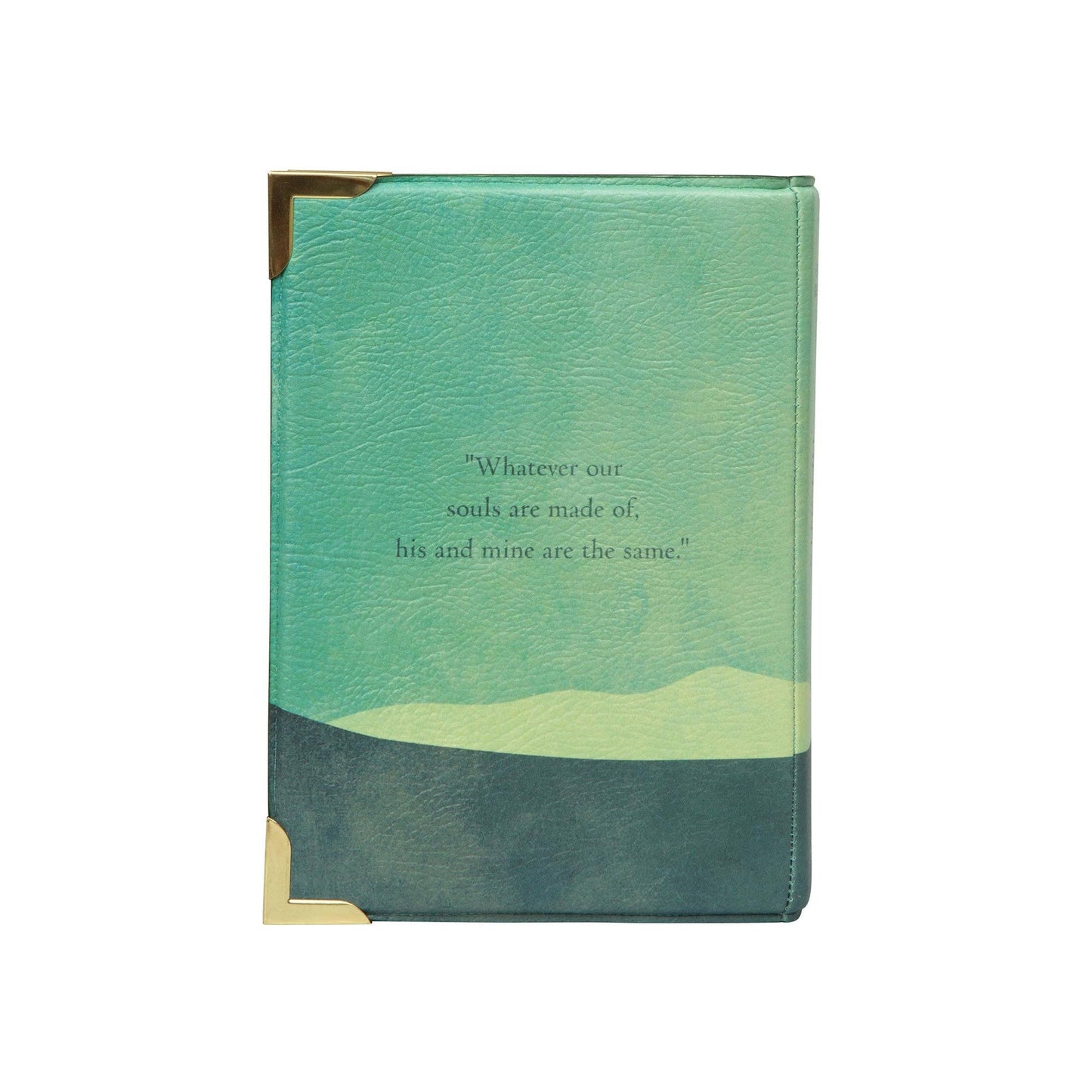 Wuthering Heights Green Book Crossbody Handbag Clutch: Large
