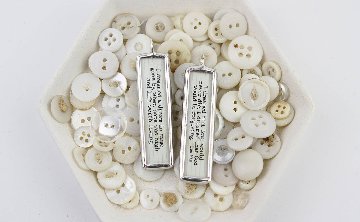 I Dreamed A Dream Les Miserables XO Soldered Art Charm