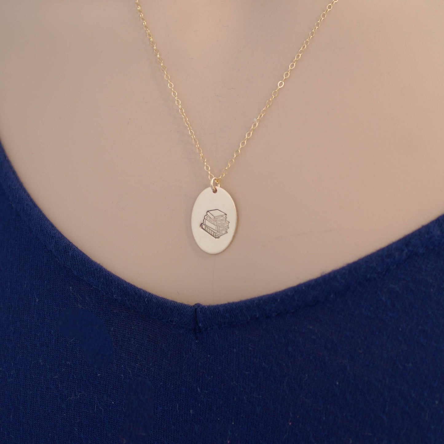 Book Stack Necklace {gold-filled}
