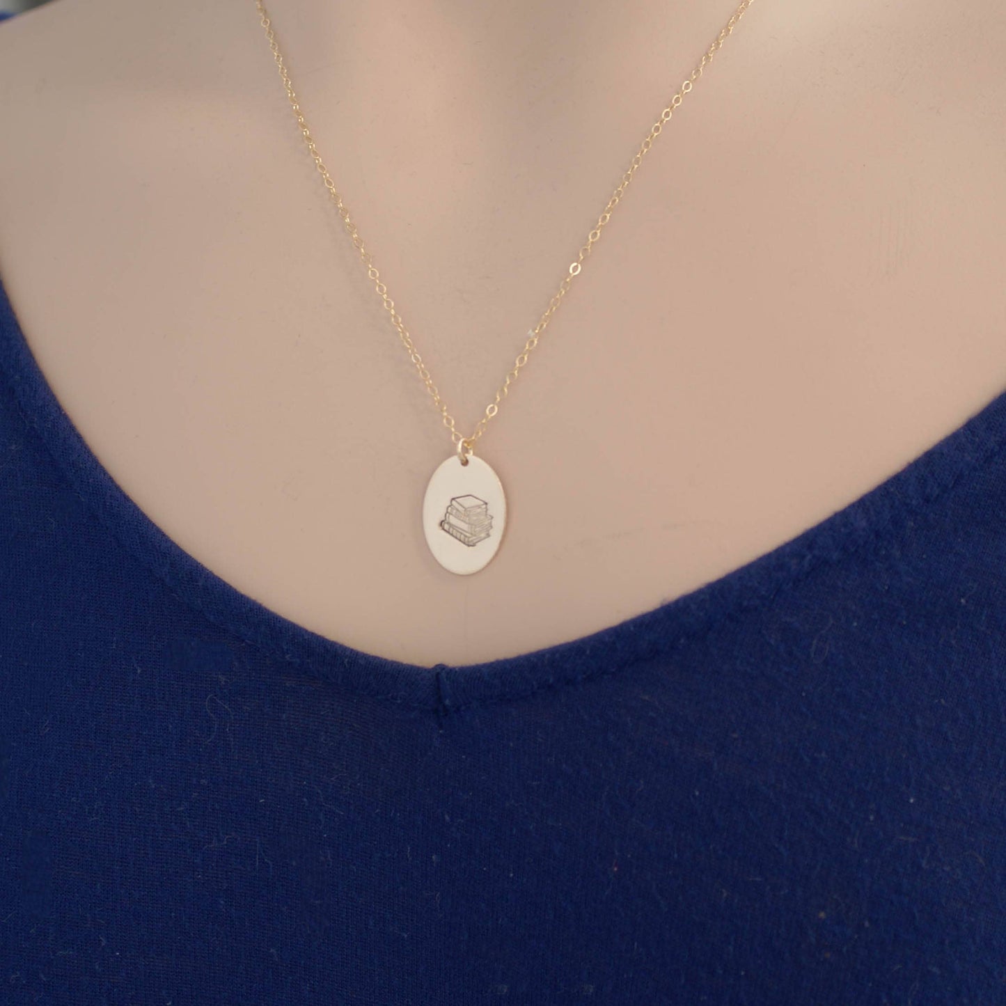 Book Stack Necklace {gold-filled}