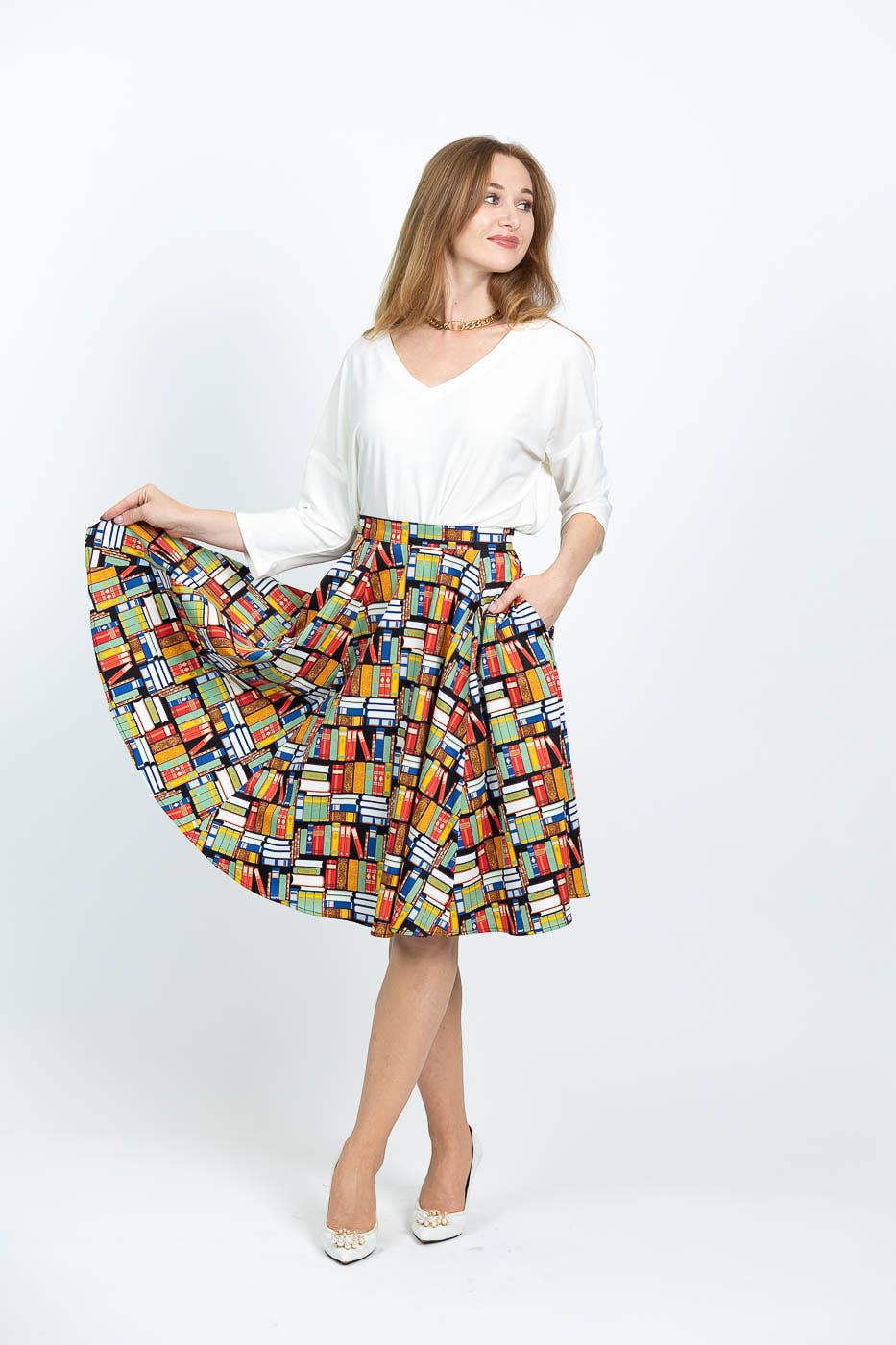 Book Print Skirt