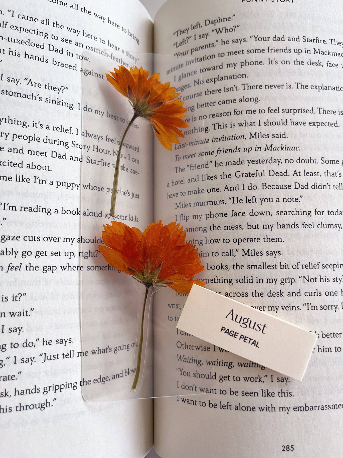 August Poppy Bookmark | Birth Month Flower Gift