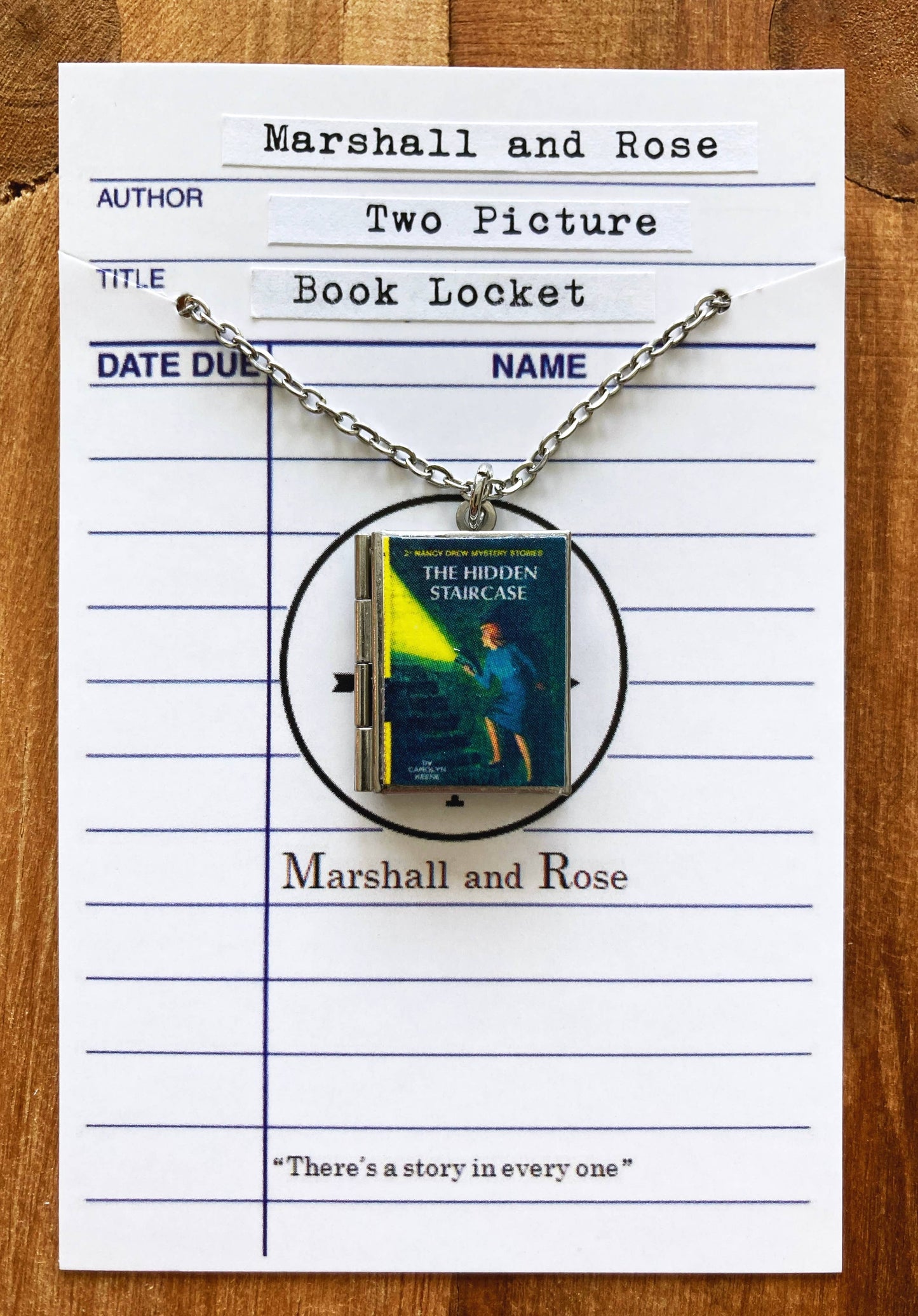 Book Locket Nancy Drew The Hidden Staircase: Stainless Steel