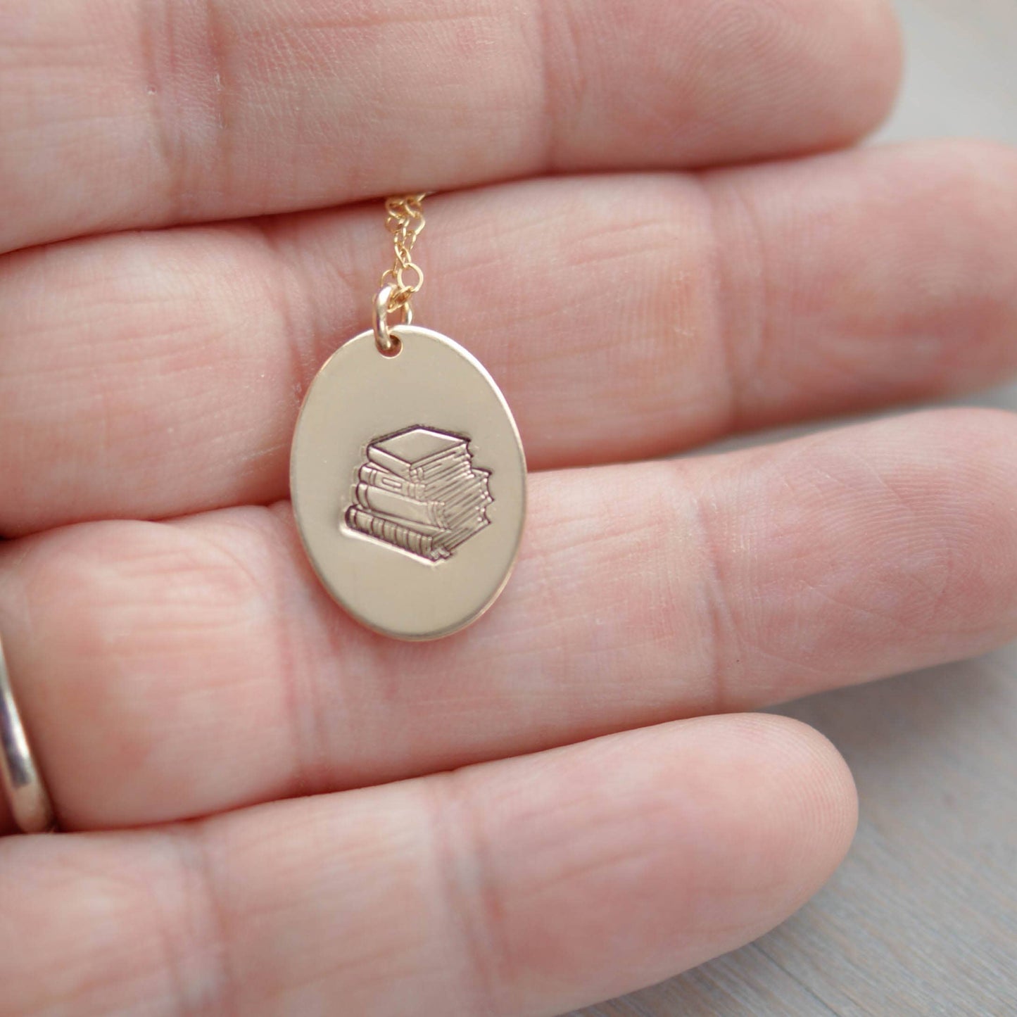 Book Stack Necklace {gold-filled}
