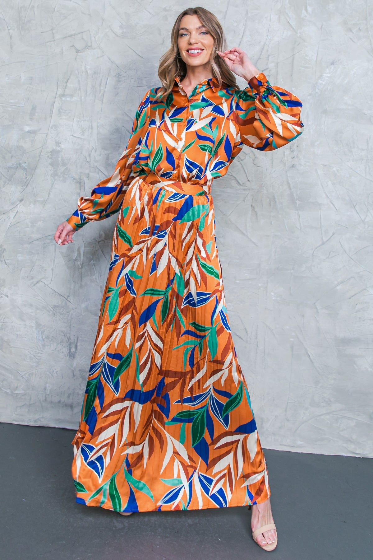 FEELS LIKE FALL WOVEN MAXI SKIRT - ONLINE ONLY