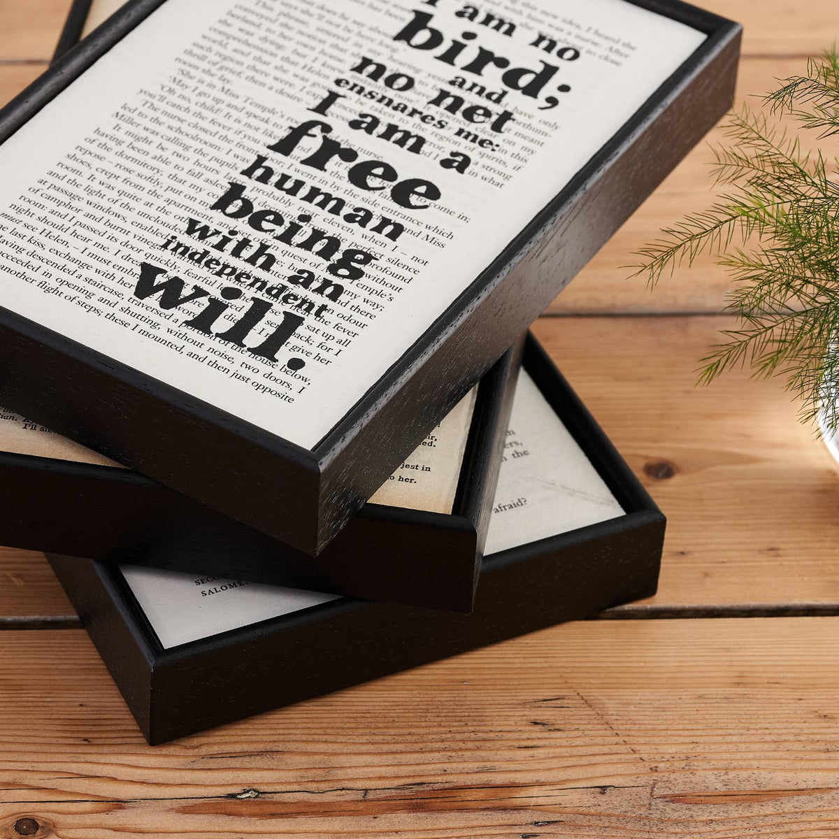 Jane Eyre Framed Feminist Quote Print