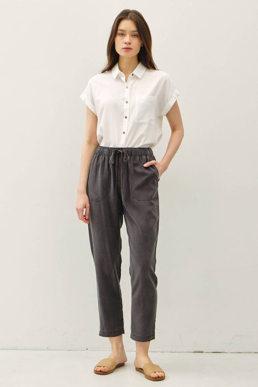 TENCEL TAPERED PANTS