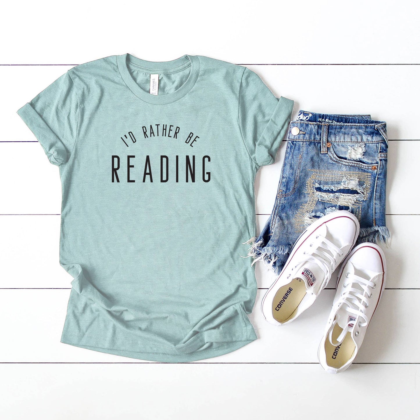 I'd Rather Be Reading Short Sleeve Graphic Tee