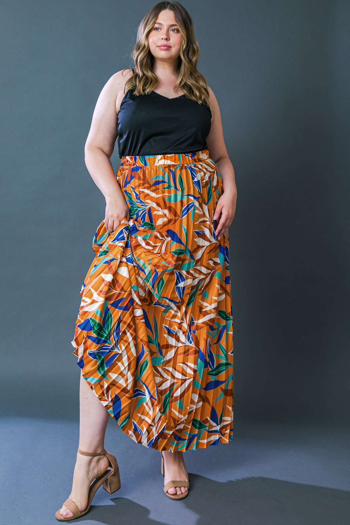 FEELS LIKE FALL WOVEN MAXI SKIRT - ONLINE ONLY