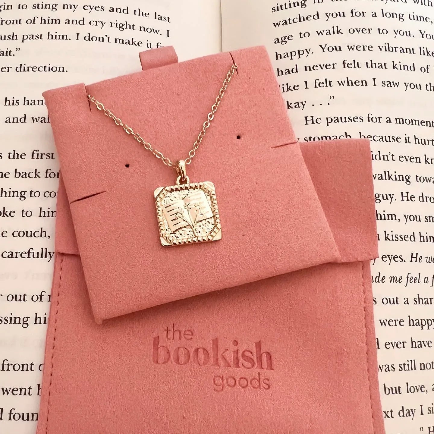Floral Book Necklace