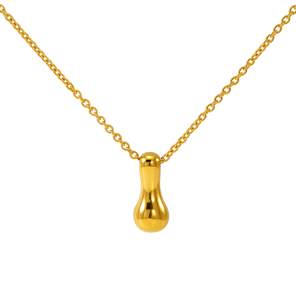 Initial Bubble Letter Necklace