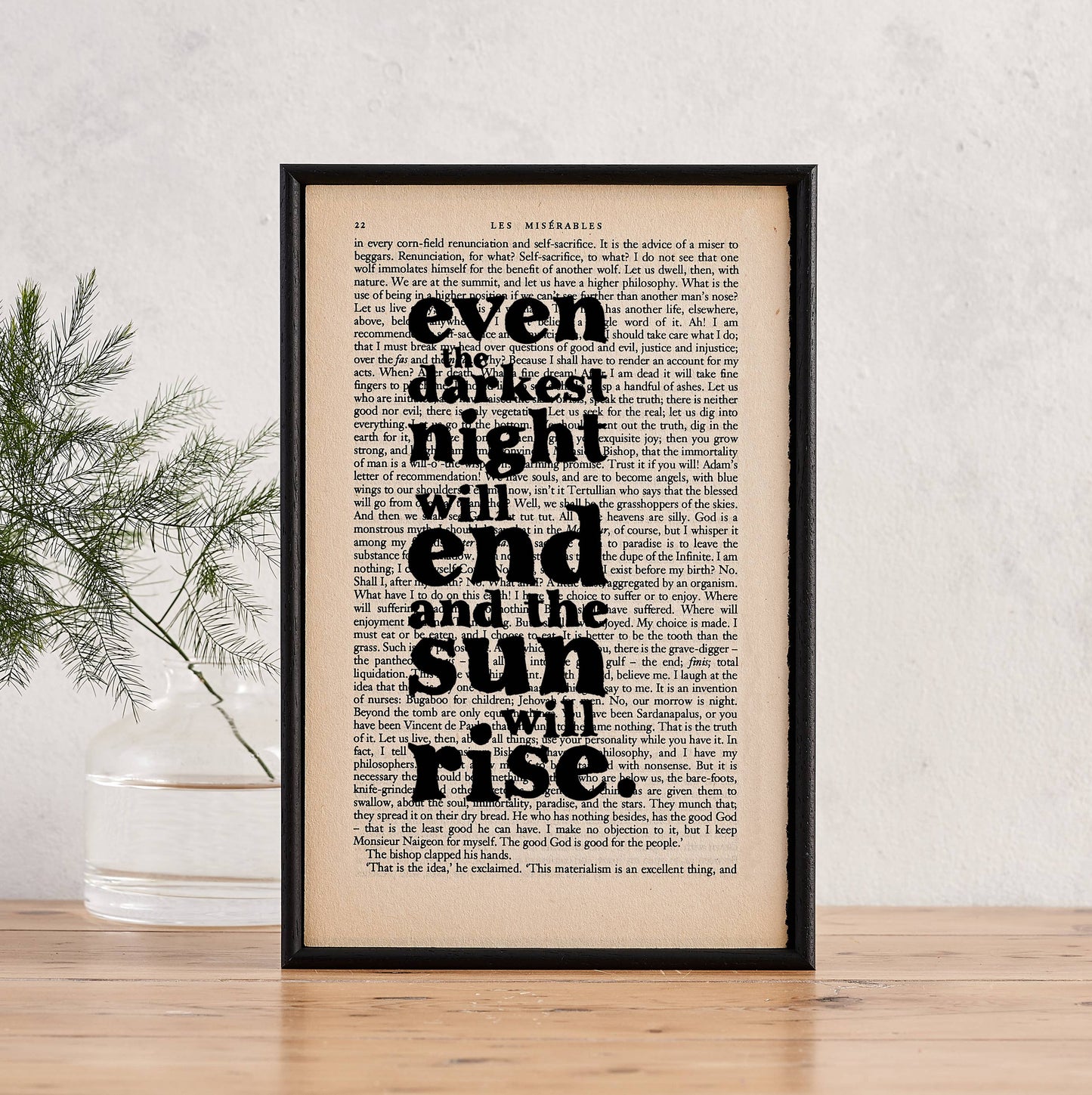 Les Miserables Framed Quote Print