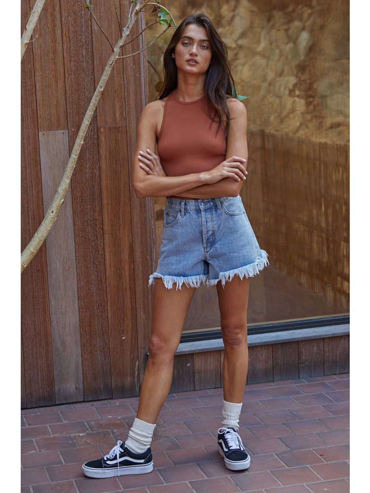 Cropped Racerback Tank