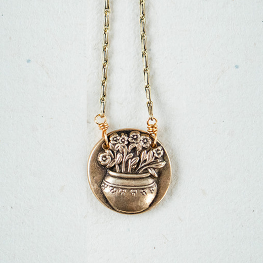 Flower Pot Necklace