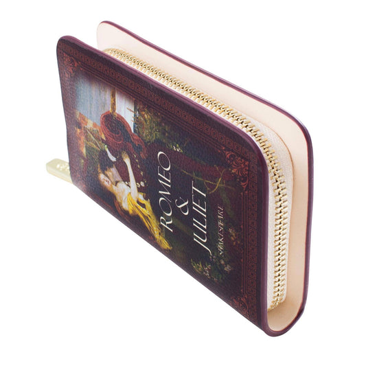 Romeo and Juliet Brown Kiss Book Zip Around Wallet