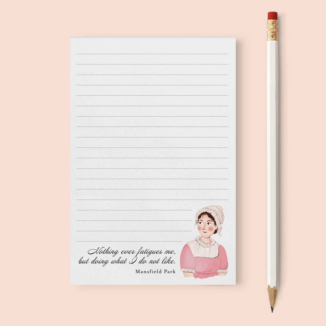 Jane Austen Inspired Notepad - Bookish, Reader Notepad