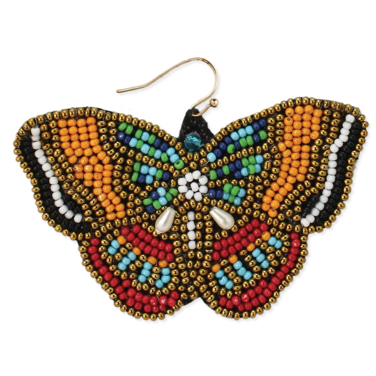 Butterfly Beaded Earrings