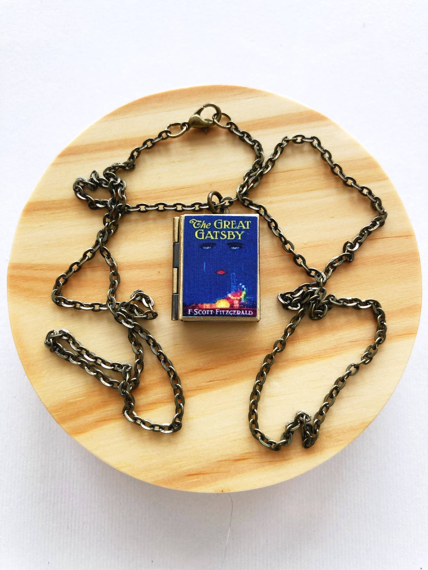 Book Locket The Great Gatsby: Brass