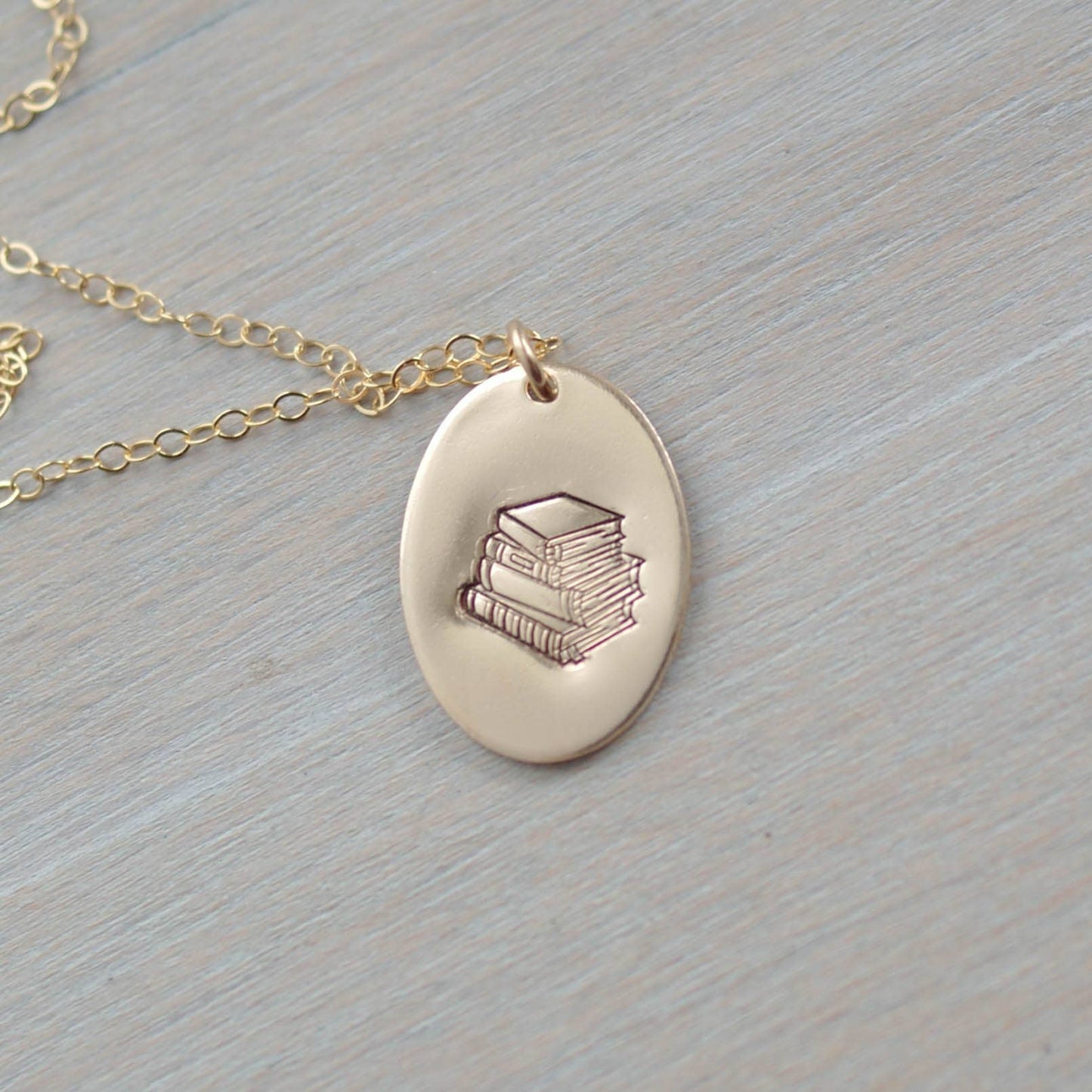Book Stack Necklace {gold-filled}