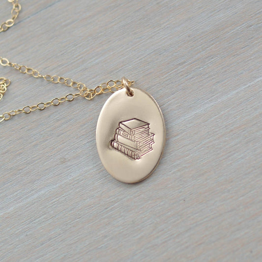 Book Stack Necklace {gold-filled}