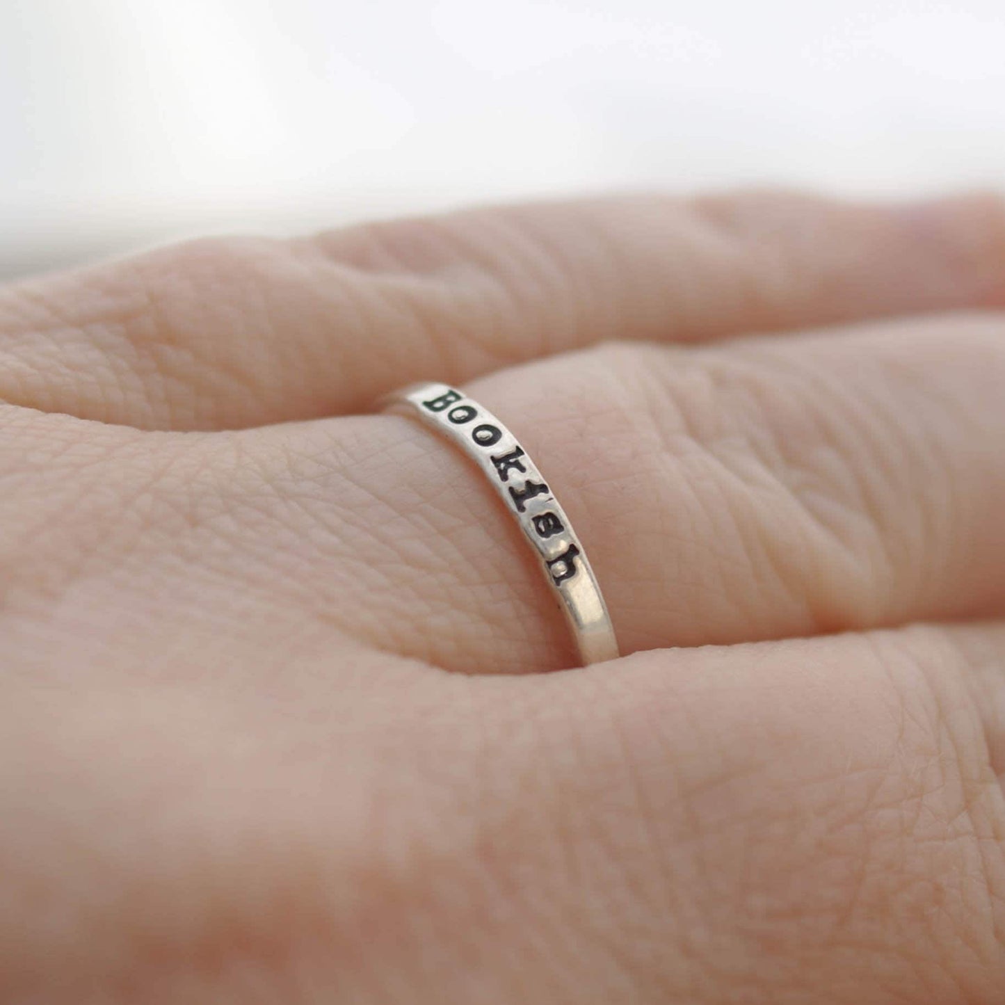 Bookish Book Lover Sterling Silver Ring