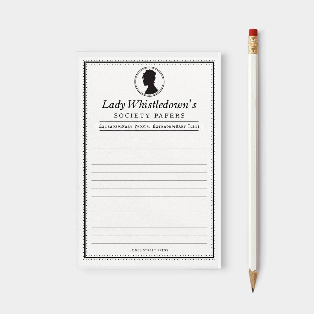 Lady Whistledown Inspired Notepad Kitchen, Office Notepad
