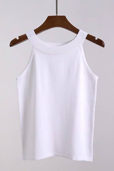 Classic Knit Tank Top (Black or White)