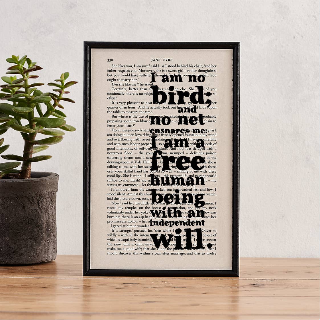 Jane Eyre Framed Feminist Quote Print